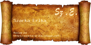 Szarka Erika névjegykártya