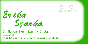 erika szarka business card